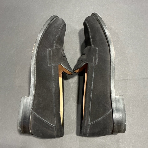 Loake Eton Black Suede Penny Loafer Made in England Size 9 main image 4